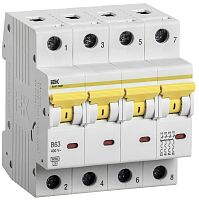 Выключатель автоматический IEK KARAT ВА47-60М 4п 63А B 6кА картинка